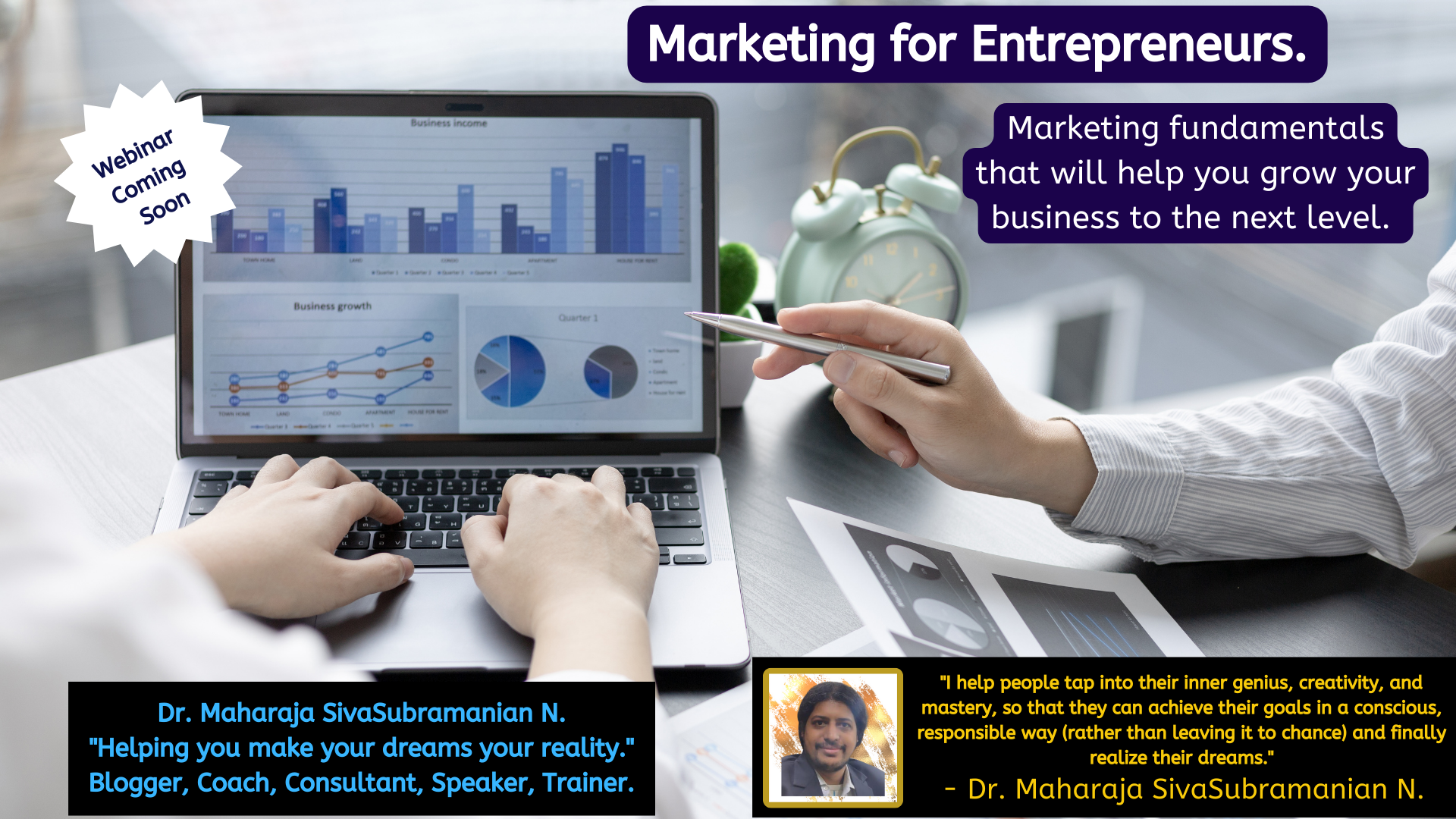 Marketing for Entrepreneurs. – Upcoming free webinar.