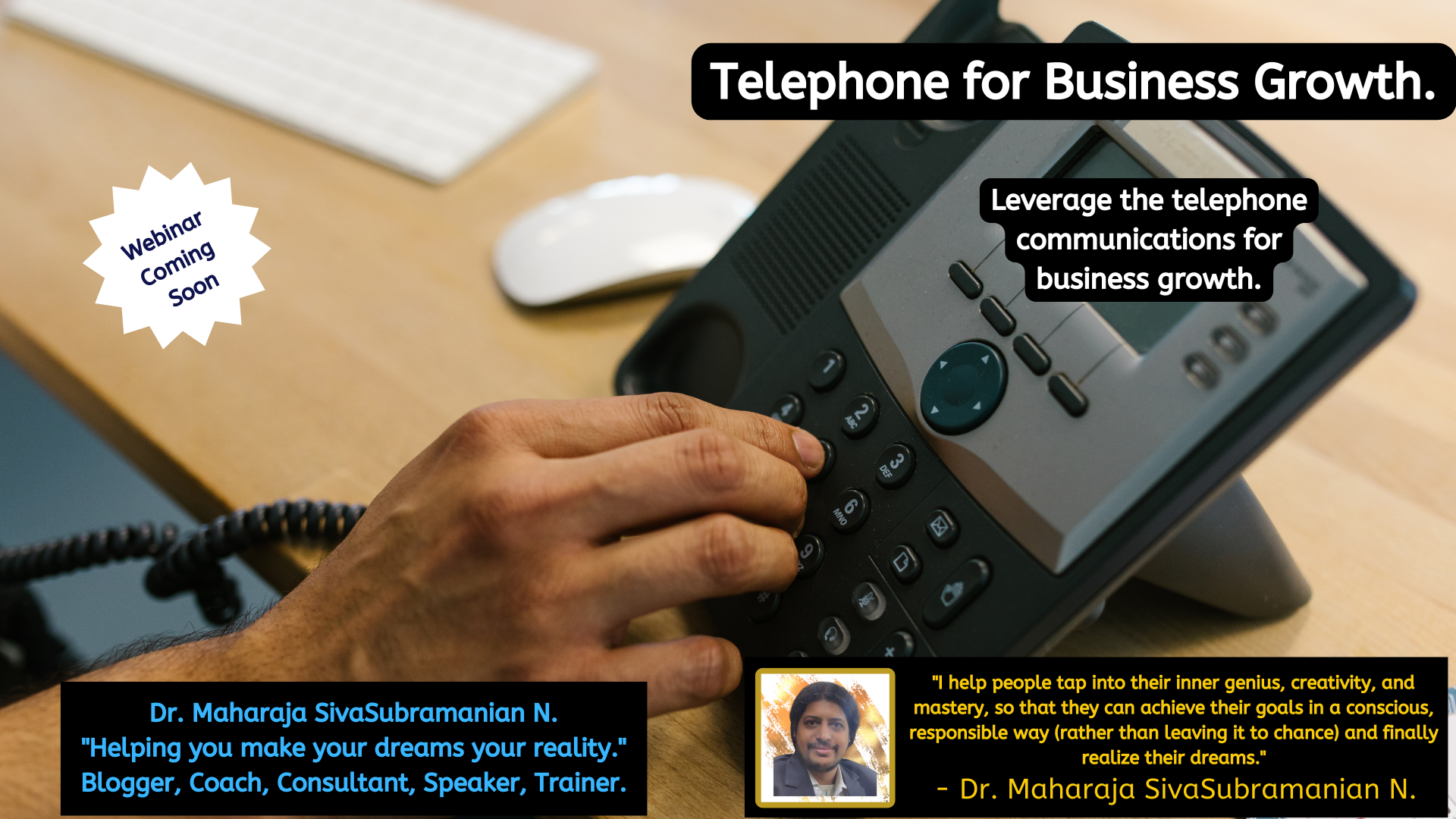 Telephone for Business Growth. – Upcoming free webinar.