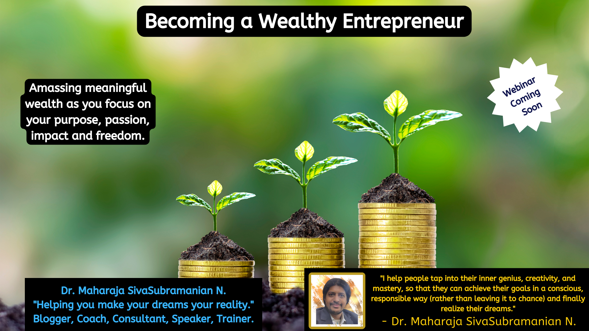 Becoming a Wealthy Entrepreneur Grow your business to the next level free webinar