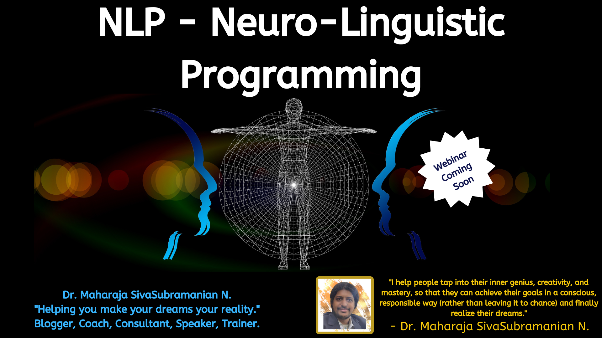 NLP Basic and Master Practitioner Program. – Upcoming free webinar.