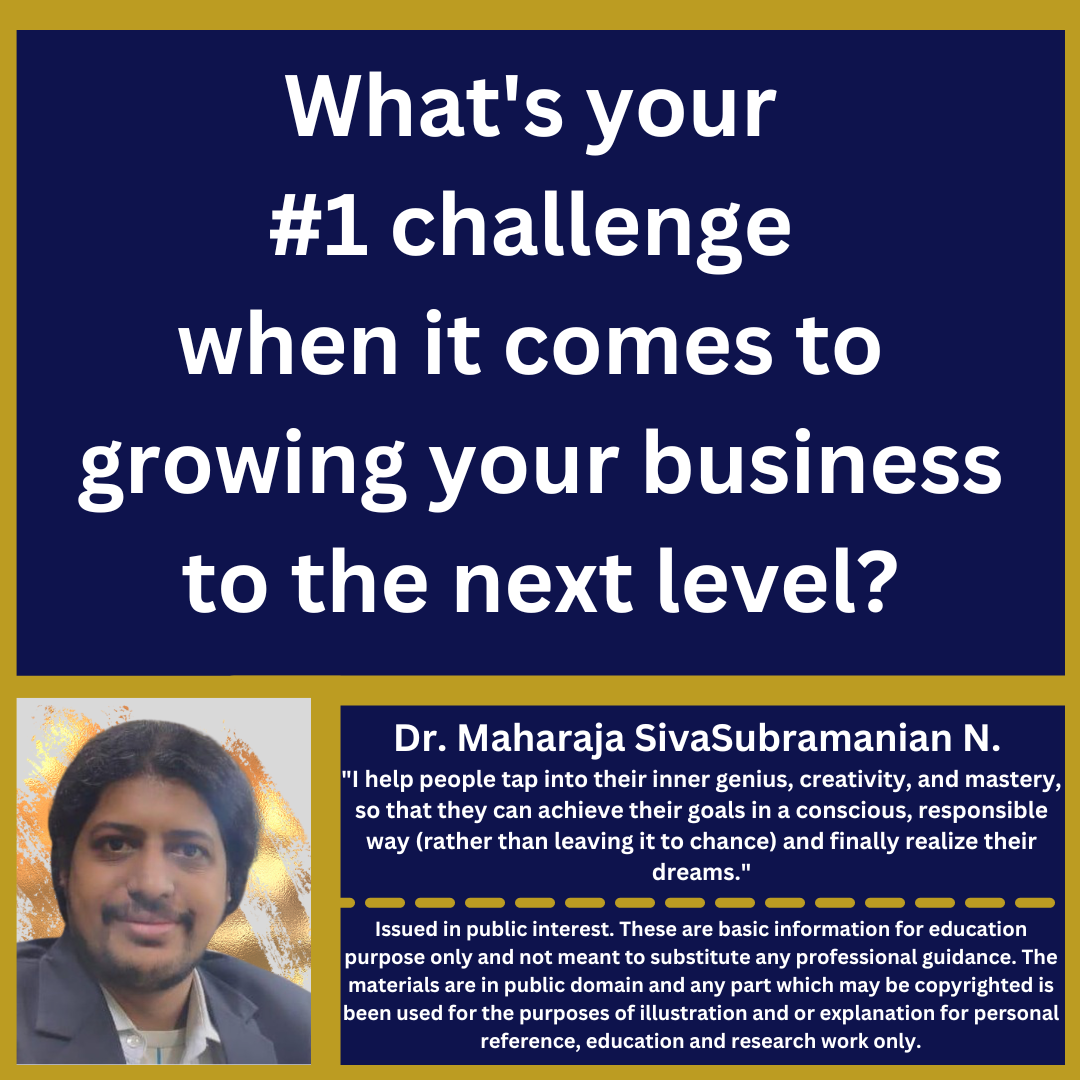 What's your #1 challenge when it comes to growing your business to the next level?