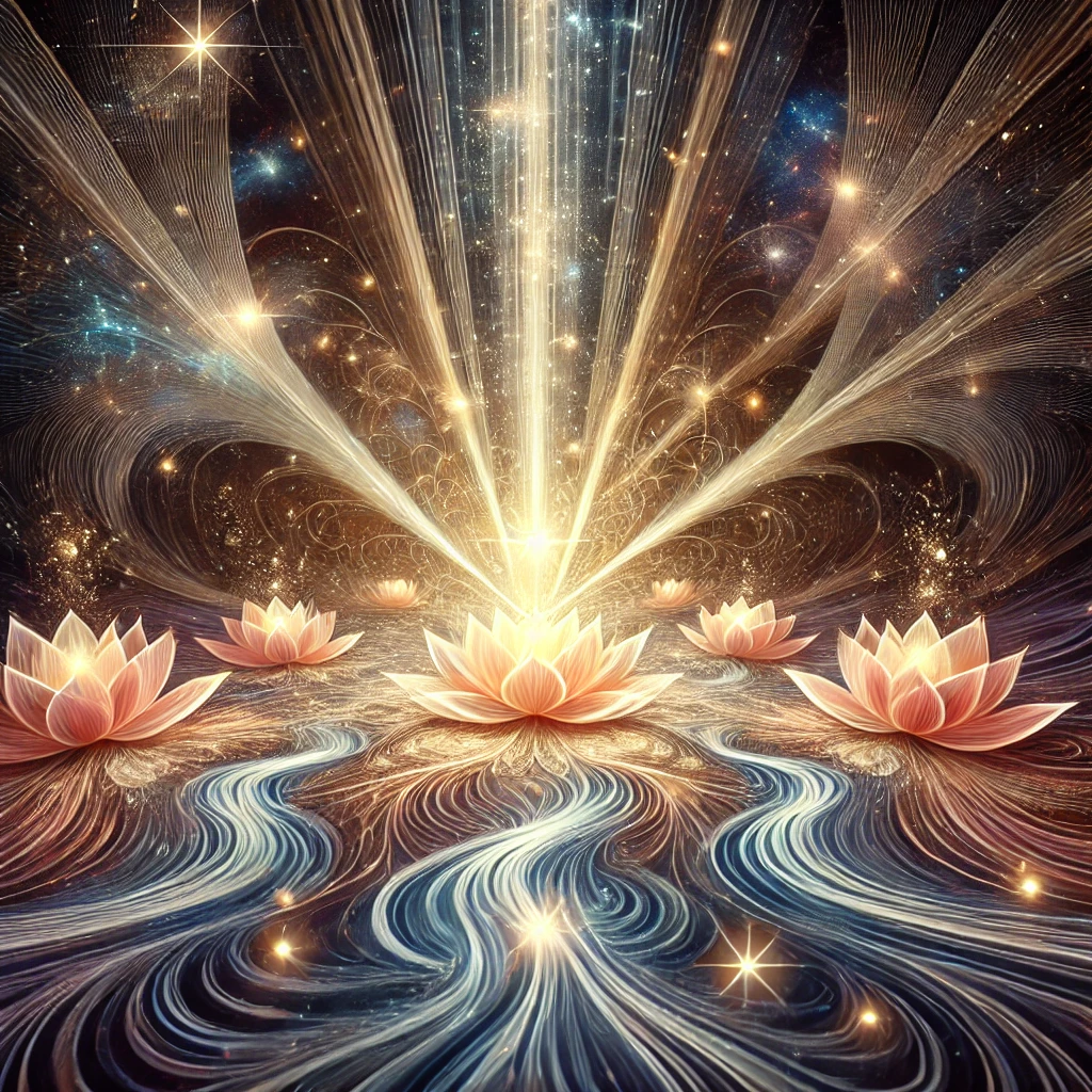 shani-amavasya-transformation-abstract Abstract Transformation Symbol – Shani Amavasya Healing. Abstract mystical artwork of radiant light, blooming lotuses, flowing fractals, and cosmic aura symbolizing healing, abundance, clarity, and renewal. A sacred abstract design symbolizing the transformation possible during Shani Amavasya: healing, abundance, peace, clarity, and spiritual renewal, with no human figures — purely symbolic.